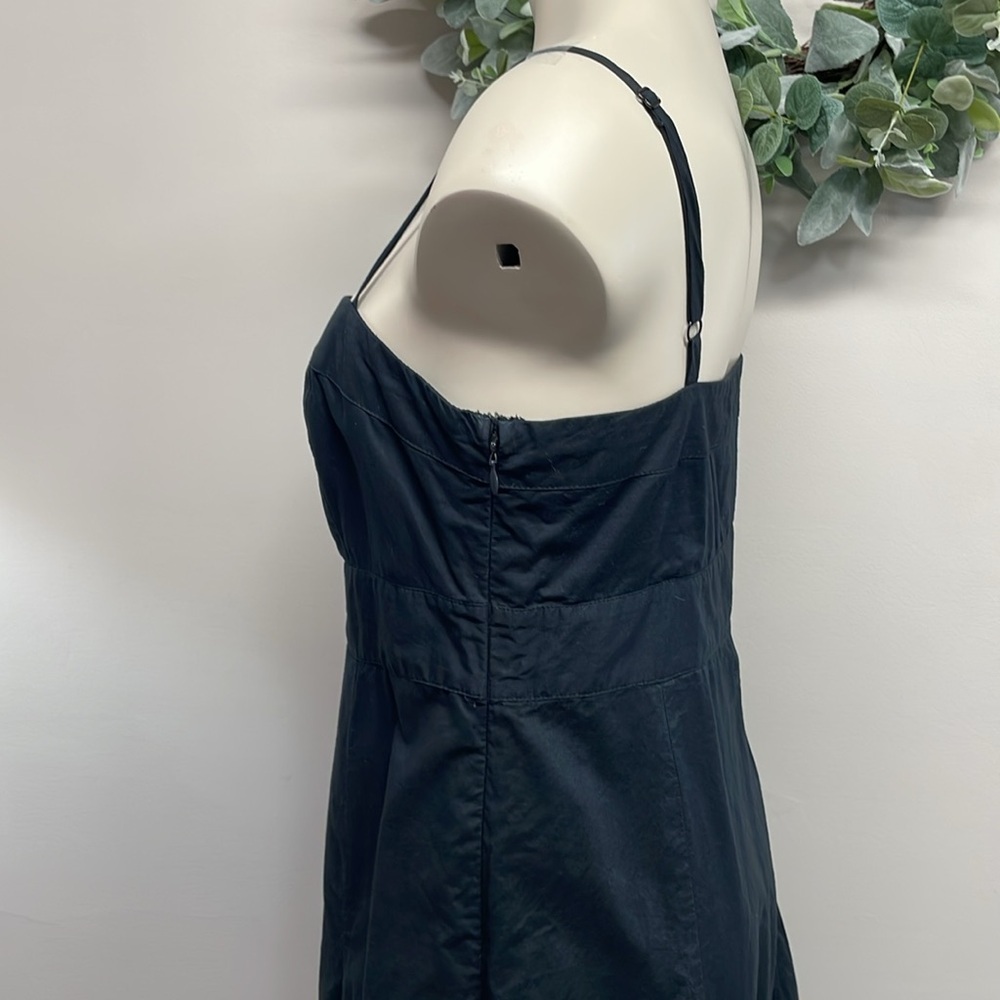Gap Cotton Spaghetti Strap Fit and Flare Ruffled Hem Dress 8 - Picture 5 of 16